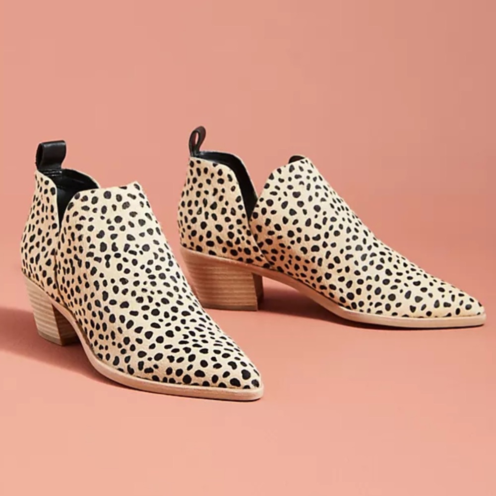 Dolce Vita Santo II Animal Print Heel Booties Boots S-462 Sz 8 - Picture 2 of 11